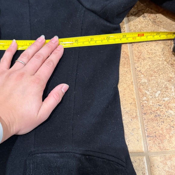 Barbour Womens Commander Wool Cashmere Coat Sz 14 Black Classic Staple Preppy - Picture 7 of 15